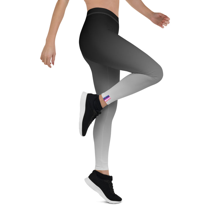 Gender Fluid Pride Flash Fade To Grey Leggings Leggings The Rainbow Stores