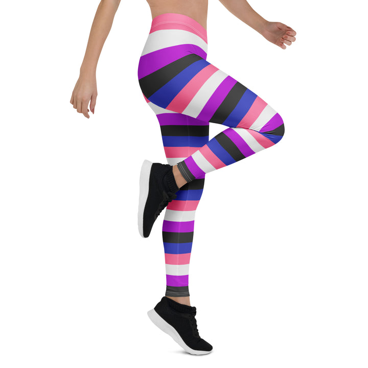 Gender Fluid Pride Hooped Leggings Leggings The Rainbow Stores