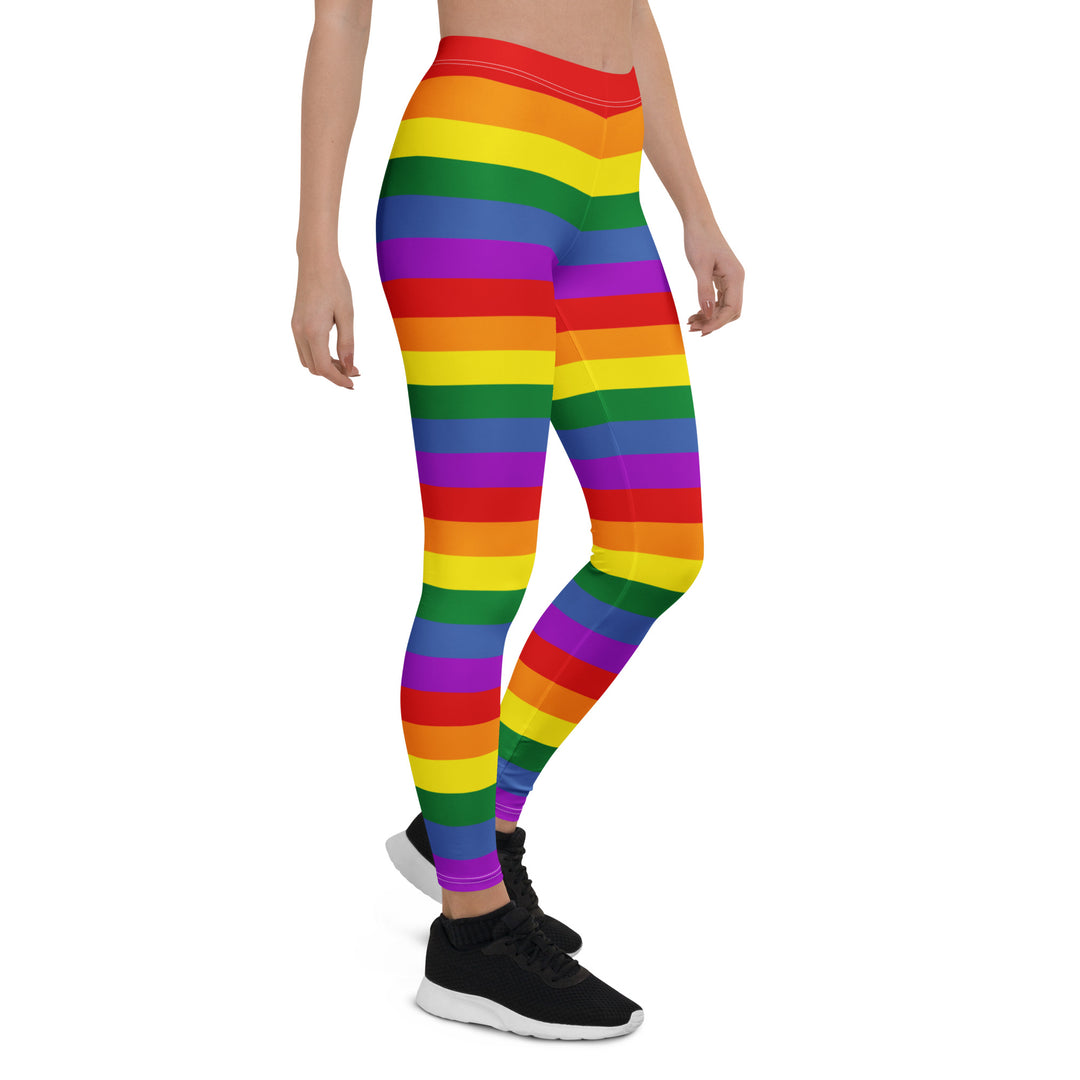 LGBTQ+ Rainbow Pride Hooped Leggings Leggings The Rainbow Stores