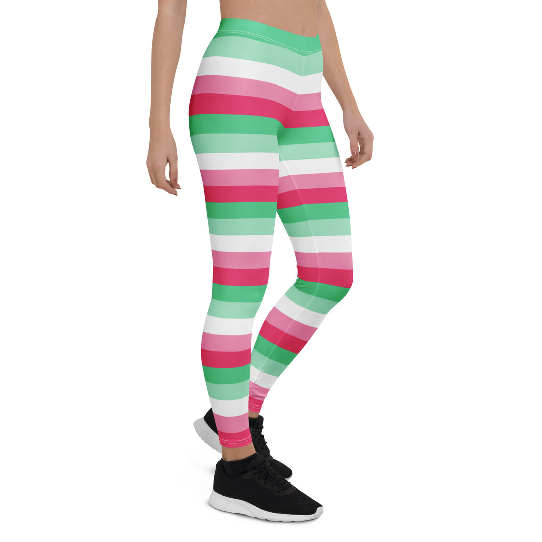 Abrosexual Pride Hooped Leggings Leggings The Rainbow Stores