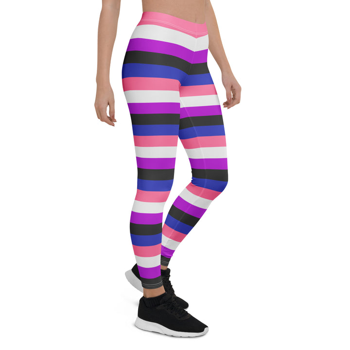 Gender Fluid Pride Hooped Leggings Leggings The Rainbow Stores