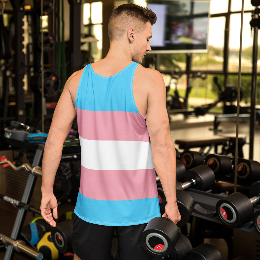 Trans Pride Flag Vest Vests and Tank Tops The Rainbow Stores