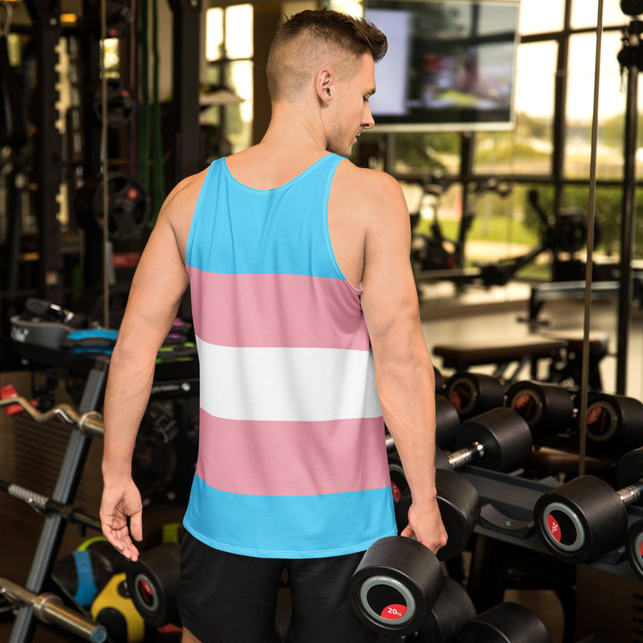 Trans Pride Flag Vest Vests and Tank Tops The Rainbow Stores