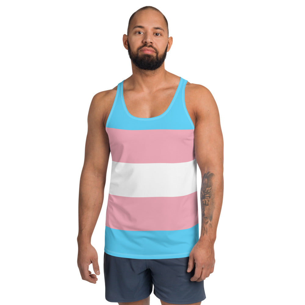 Trans Pride Flag Vest Vests and Tank Tops The Rainbow Stores