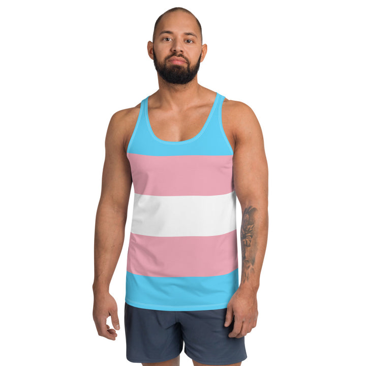 Trans Pride Flag Vest Vests and Tank Tops The Rainbow Stores
