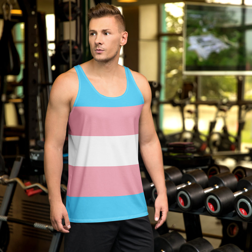 Trans Pride Flag Vest Vests and Tank Tops The Rainbow Stores