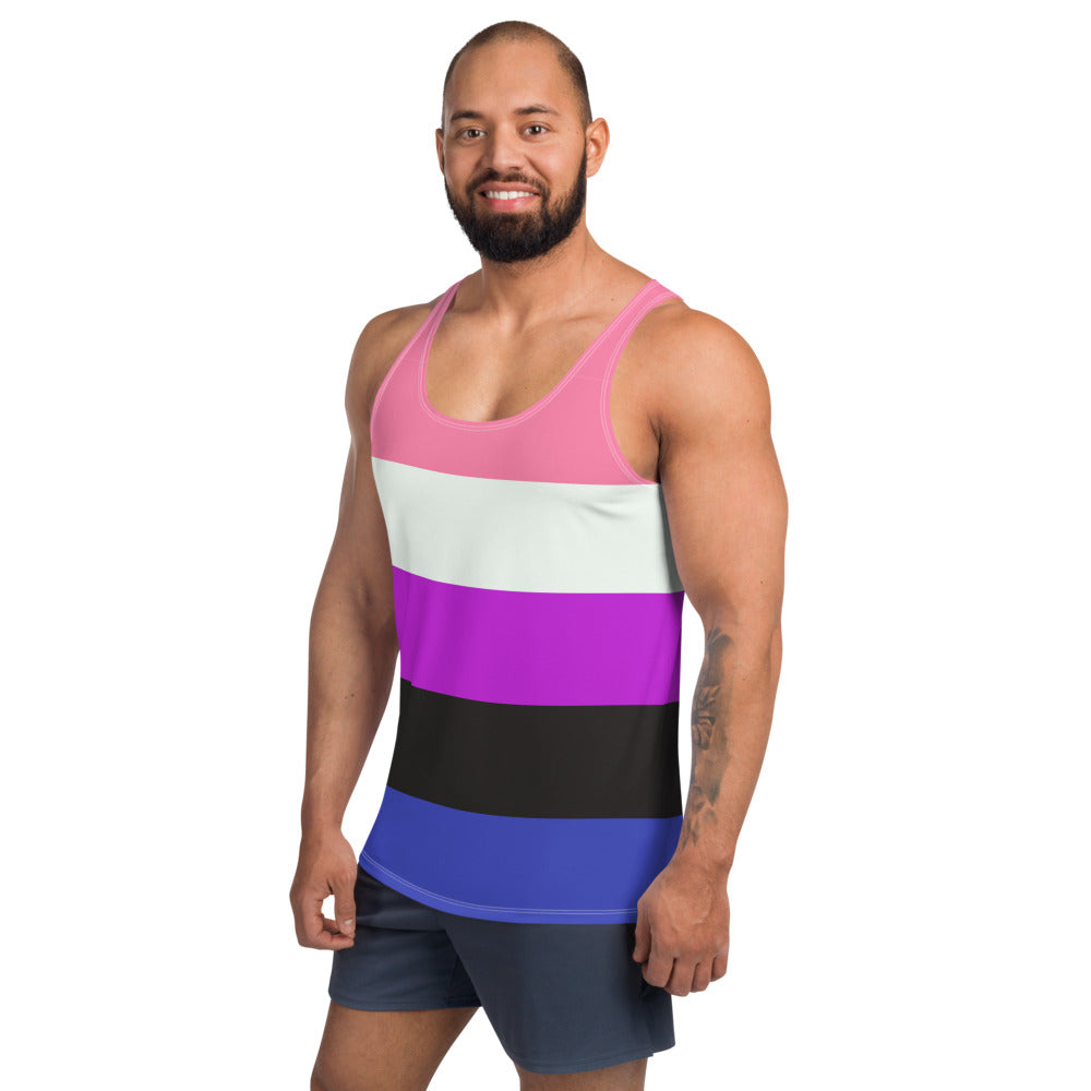 Gender Fluid Pride Flag Vest Vests and Tank Tops The Rainbow Stores