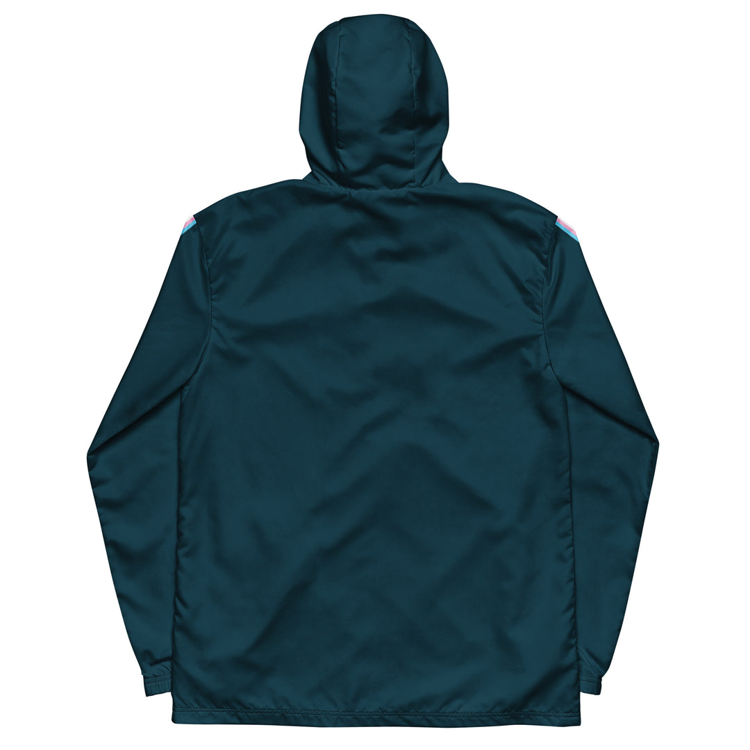 French Blue Windbreaker with Trans Sleeve Stripe Windbreaker The Rainbow Stores