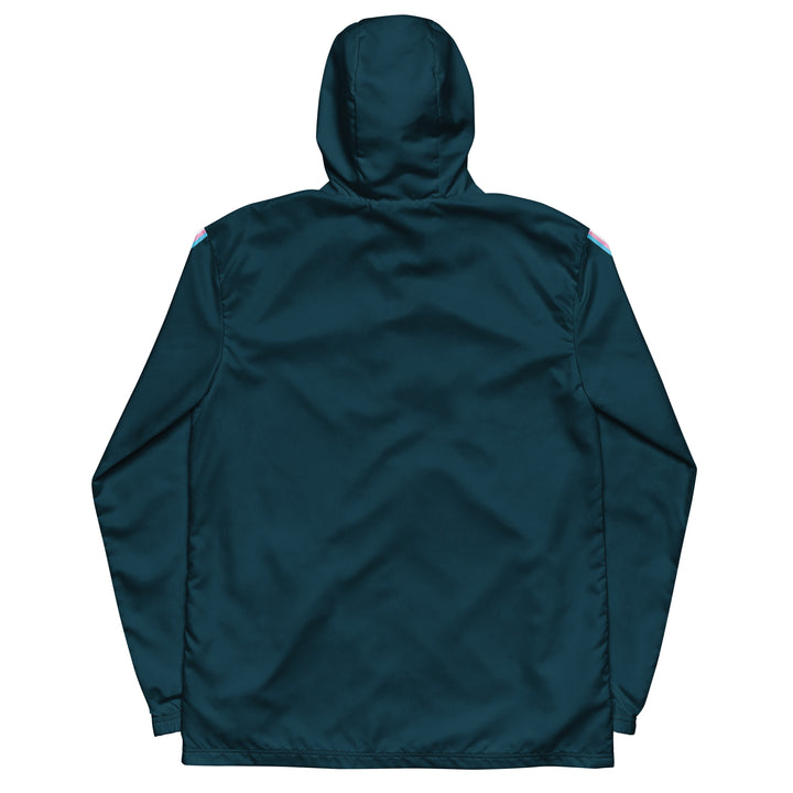 French Blue Windbreaker with Trans Sleeve Stripe Windbreaker The Rainbow Stores