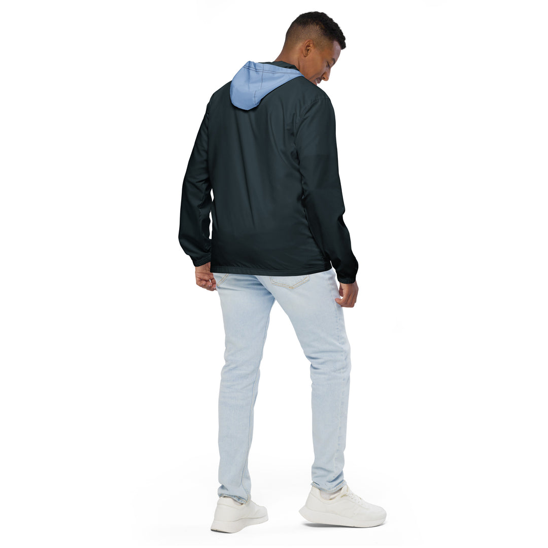 Mindnight Blue With Light Blue Hood Windbreaker Windbreaker The Rainbow Stores