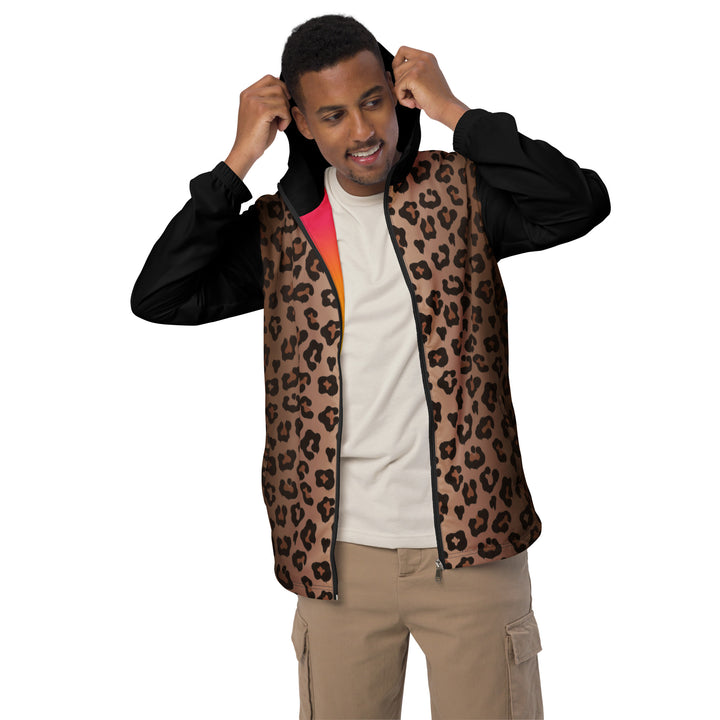 Leopard Print Windbreaker With Rainbow Pride Inside Windbreaker The Rainbow Stores