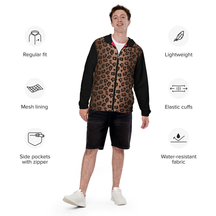 Leopard Print Windbreaker With Rainbow Pride Inside Windbreaker The Rainbow Stores