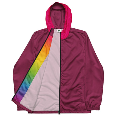 Purple With Raspberry Hood Windbreaker Windbreaker The Rainbow Stores