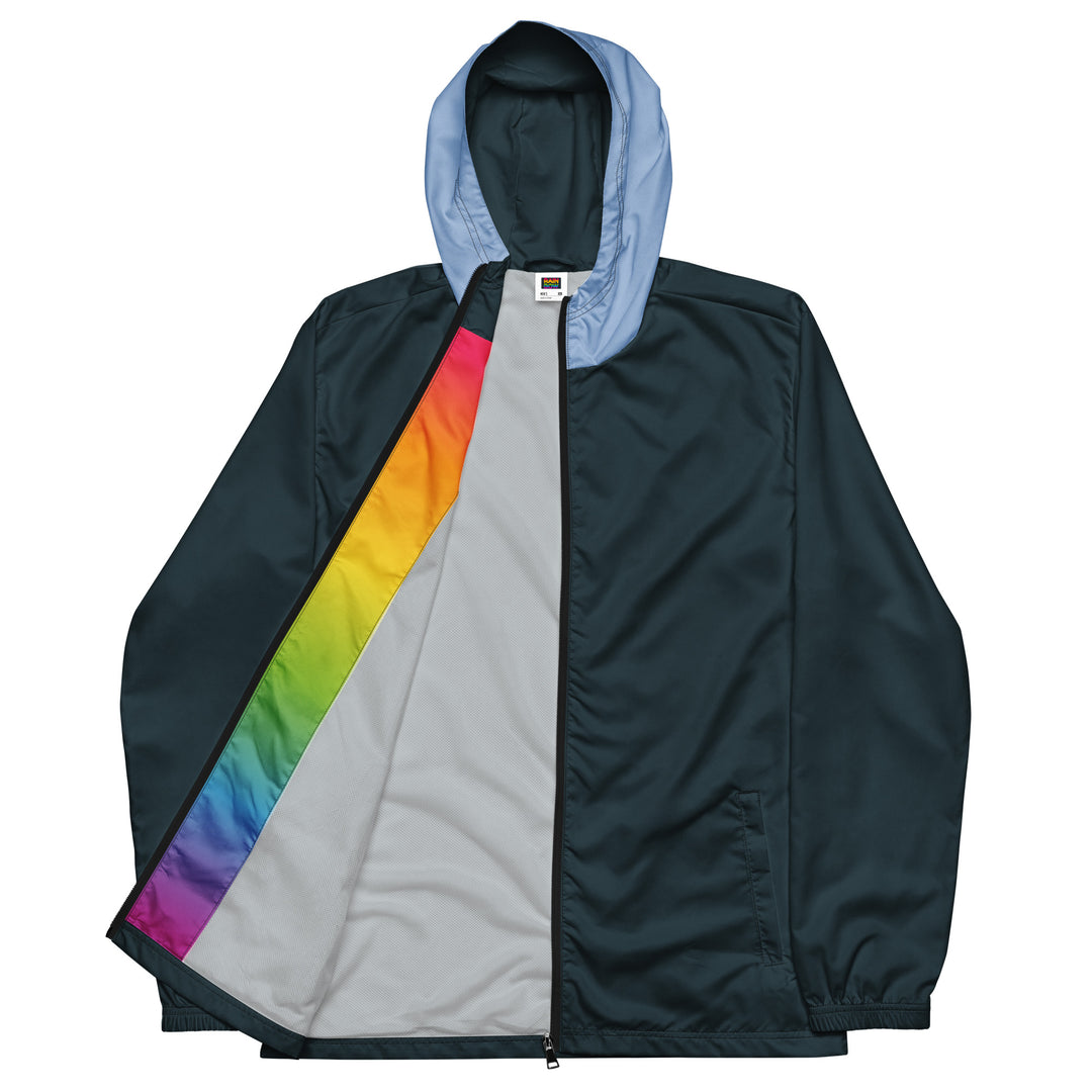 Mindnight Blue With Light Blue Hood Windbreaker Windbreaker The Rainbow Stores