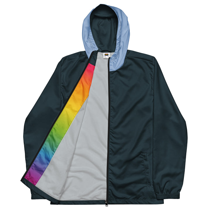 Mindnight Blue With Light Blue Hood Windbreaker Windbreaker The Rainbow Stores
