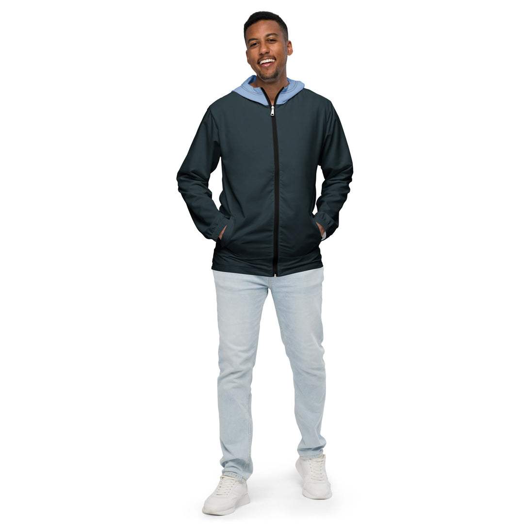 Mindnight Blue With Light Blue Hood Windbreaker Windbreaker The Rainbow Stores