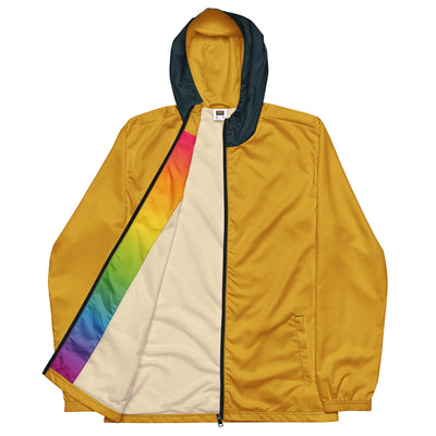Yellow With Midnight Blue Hood Windbreaker Windbreaker The Rainbow Stores