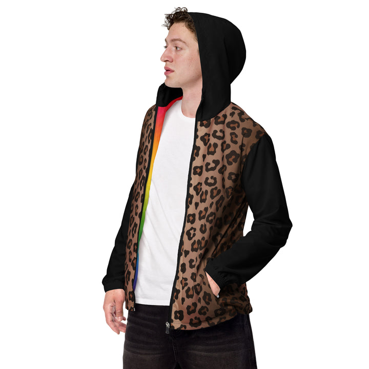 Leopard Print Windbreaker With Rainbow Pride Inside Windbreaker The Rainbow Stores