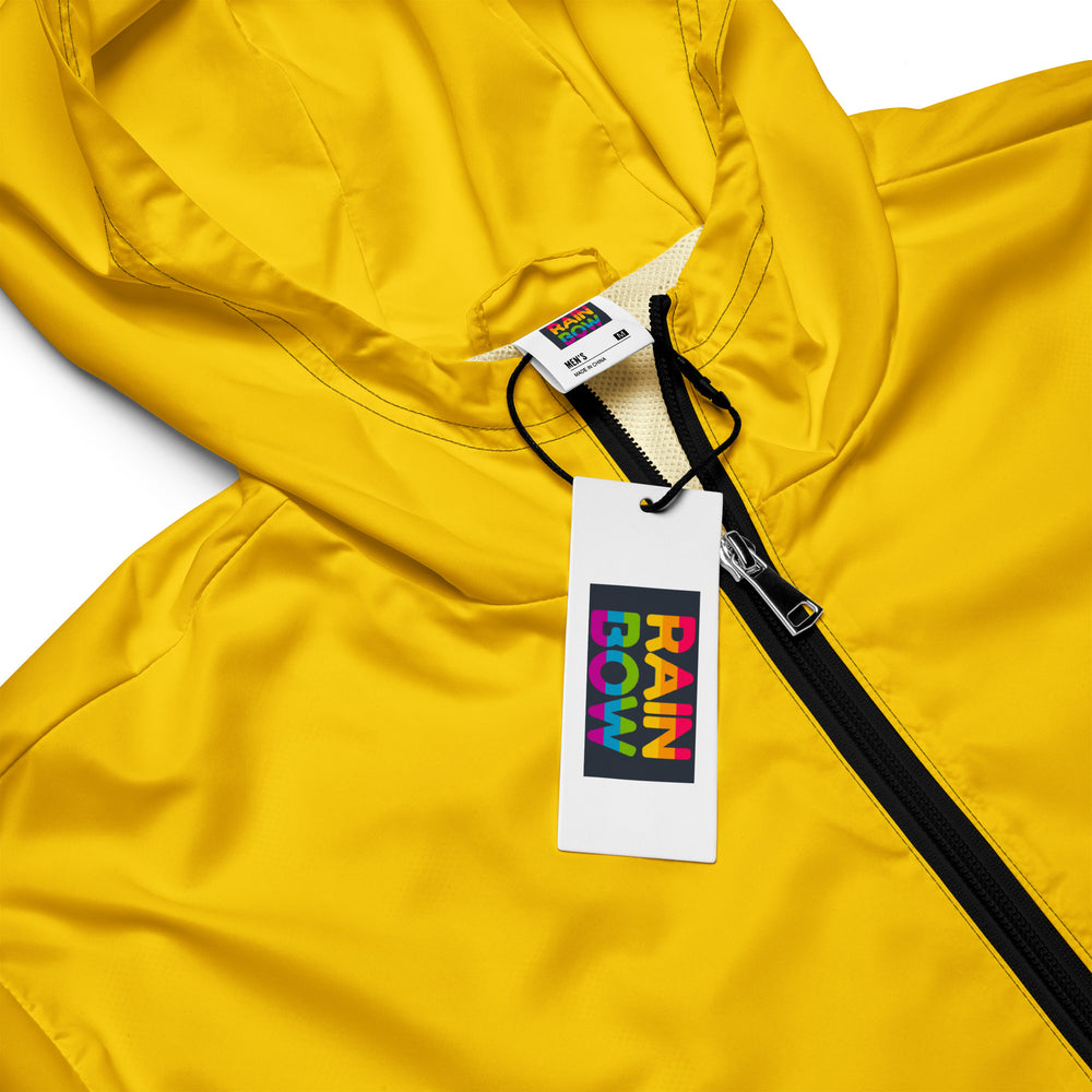 Yellow Windbreaker With Rainbow Pride Inside Windbreaker The Rainbow Stores