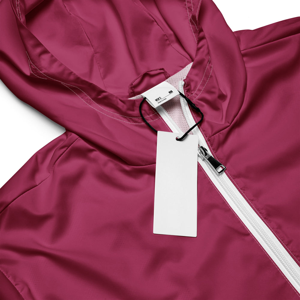 Maroon Windbreaker with Trans Sleeve Stripe Windbreaker The Rainbow Stores