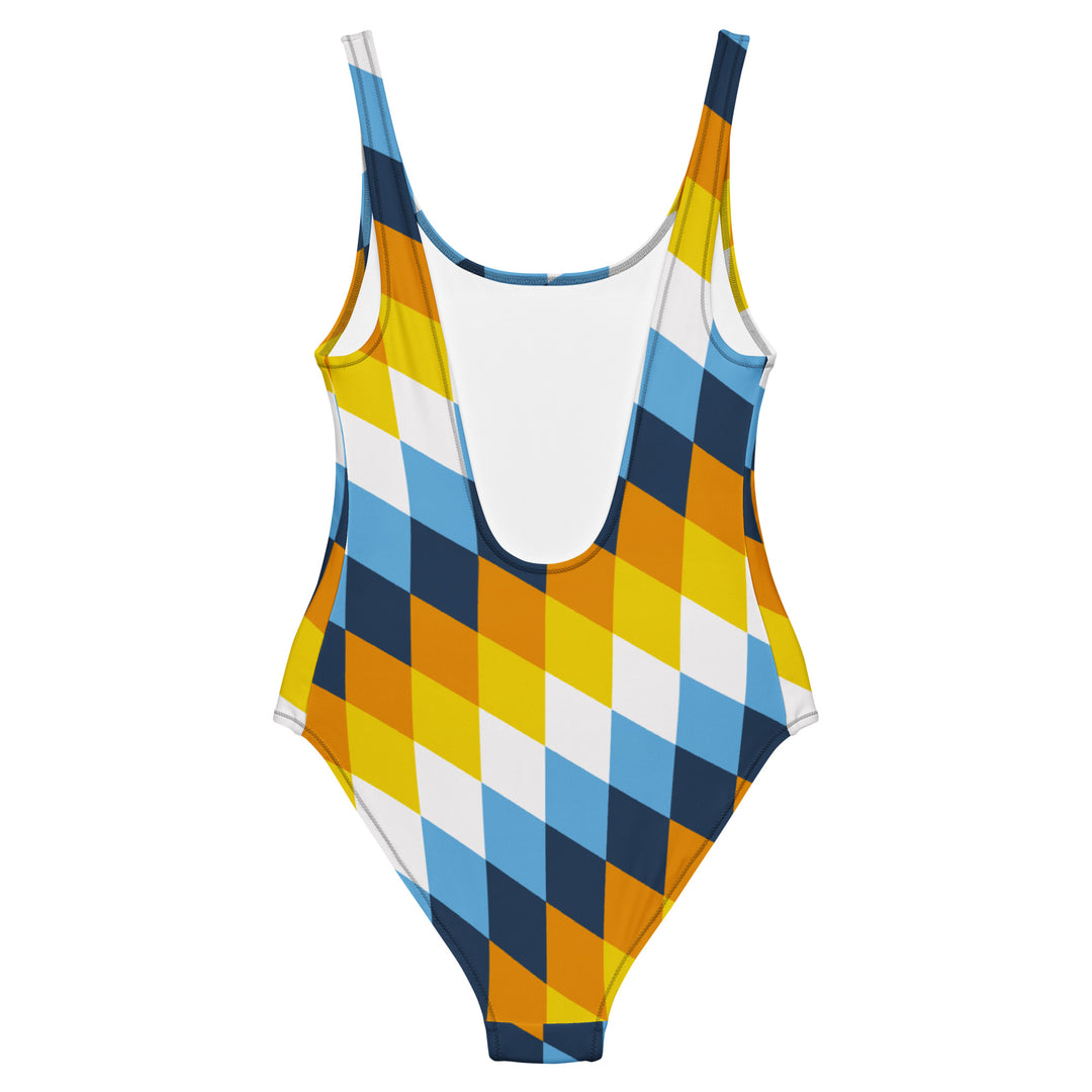 Aroace Pride Flag Diamonds One-Piece Swimsuit The Rainbow Stores