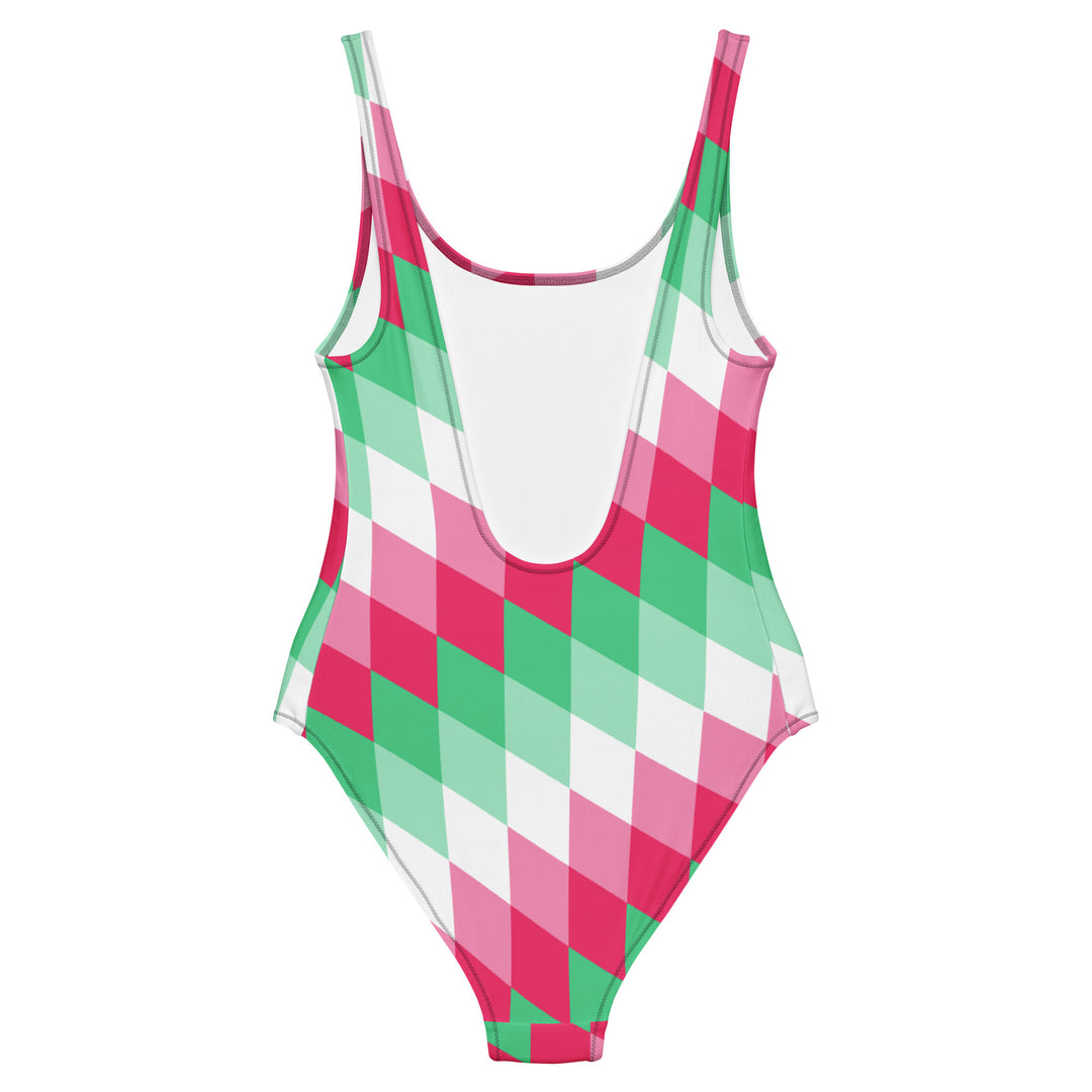 Abrosexual Pride Flag Diamonds One-Piece Swimsuit The Rainbow Stores