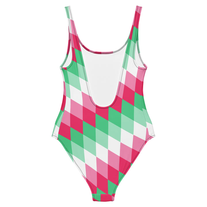 Abrosexual Pride Flag Diamonds One-Piece Swimsuit The Rainbow Stores