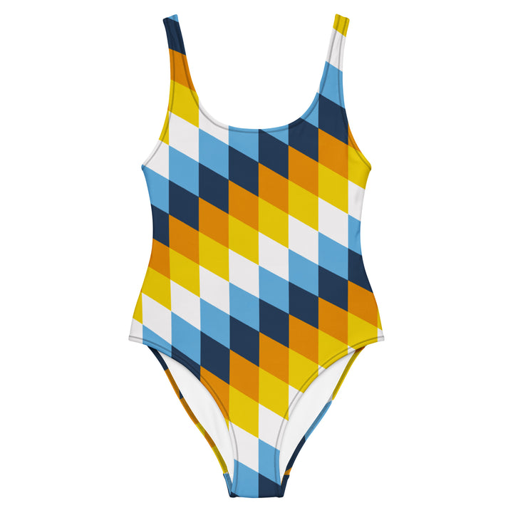 Aroace Pride Flag Diamonds One-Piece Swimsuit The Rainbow Stores