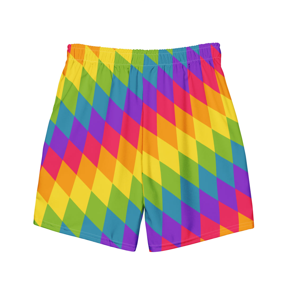 Rainbow Pride Flag Diamonds Swimming Trunks Swimwear The Rainbow Stores