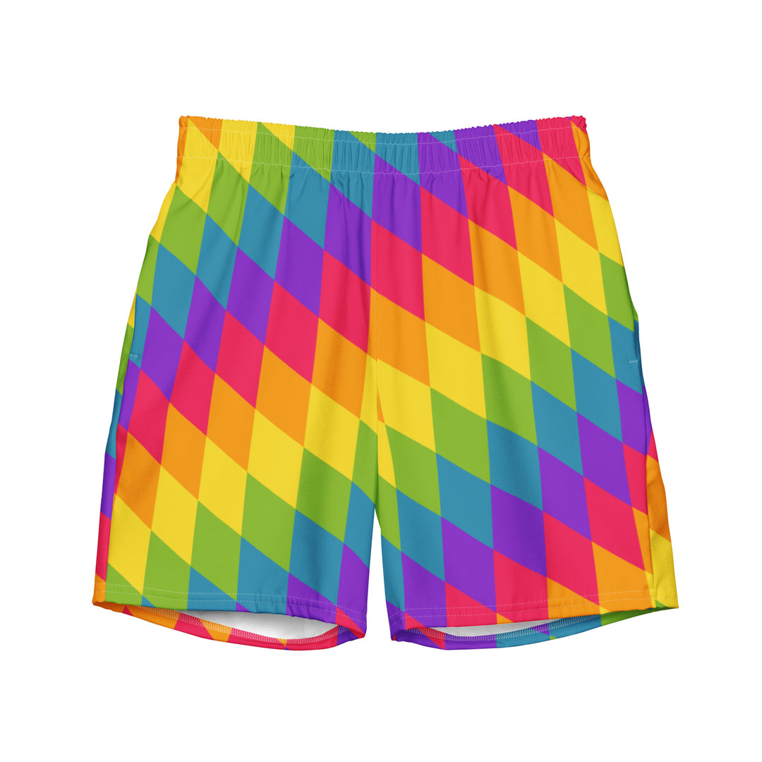 Rainbow Pride Flag Diamonds Swimming Trunks Swimwear The Rainbow Stores