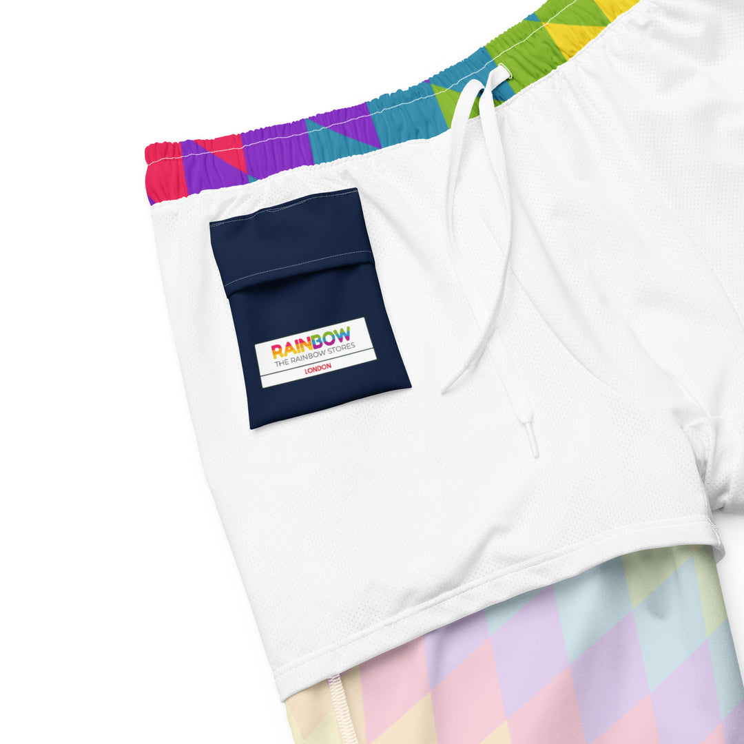 Rainbow Pride Flag Diamonds Swimming Trunks Swimwear The Rainbow Stores