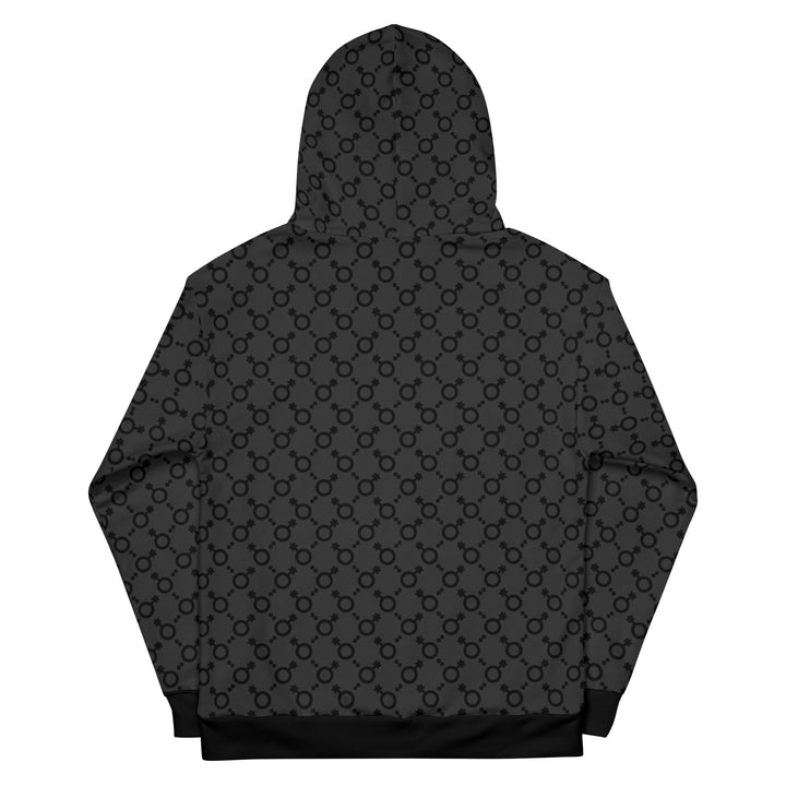 Non-Binary Pattern Black/Grey Hoodie Hoodies AOP The Rainbow Stores