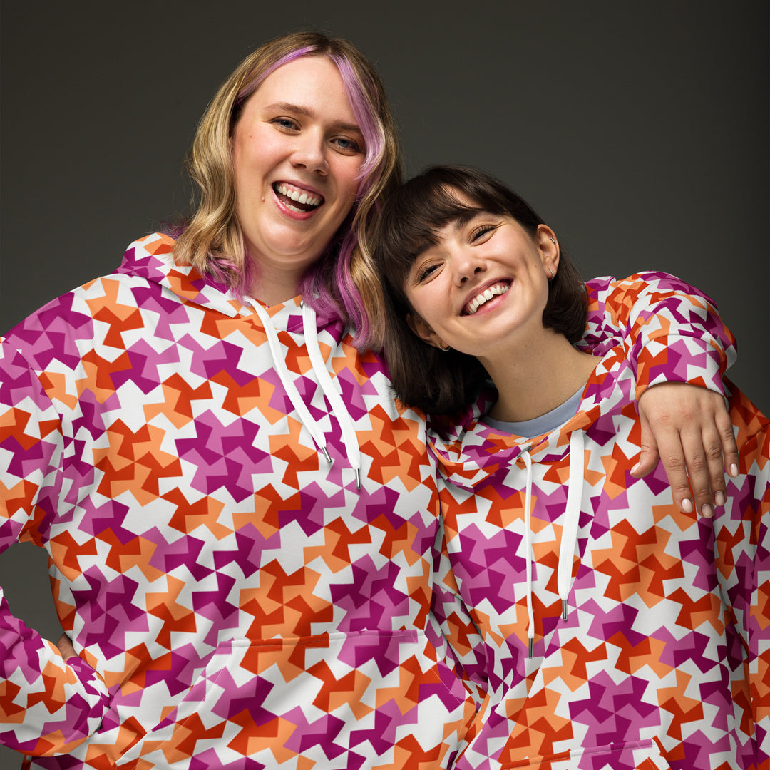 Lesbian Pattern X Hoodie Hoodies AOP The Rainbow Stores