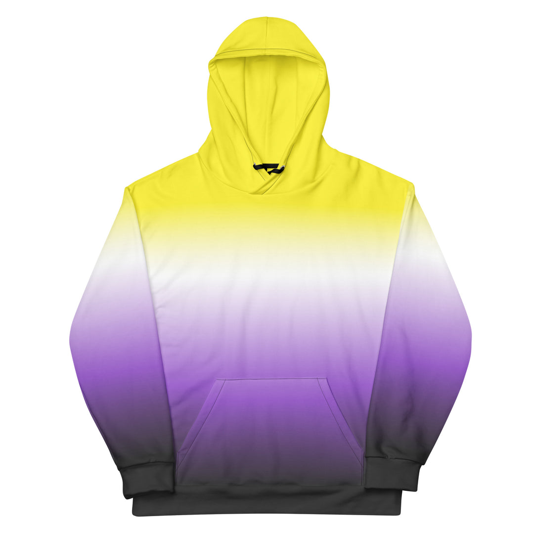 Non Binary Graduated Pride Flag Hoodie Hoodies AOP The Rainbow Stores