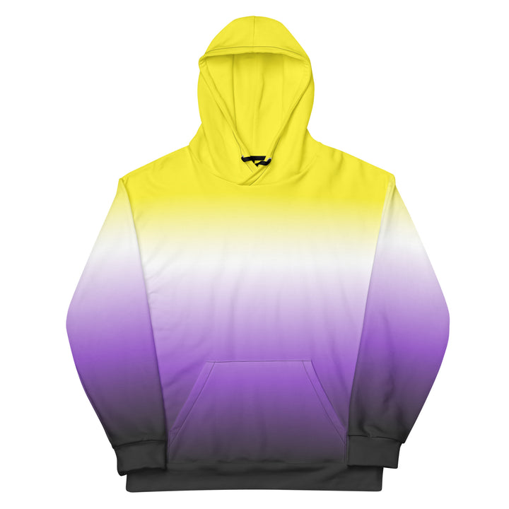 Non Binary Graduated Pride Flag Hoodie Hoodies AOP The Rainbow Stores
