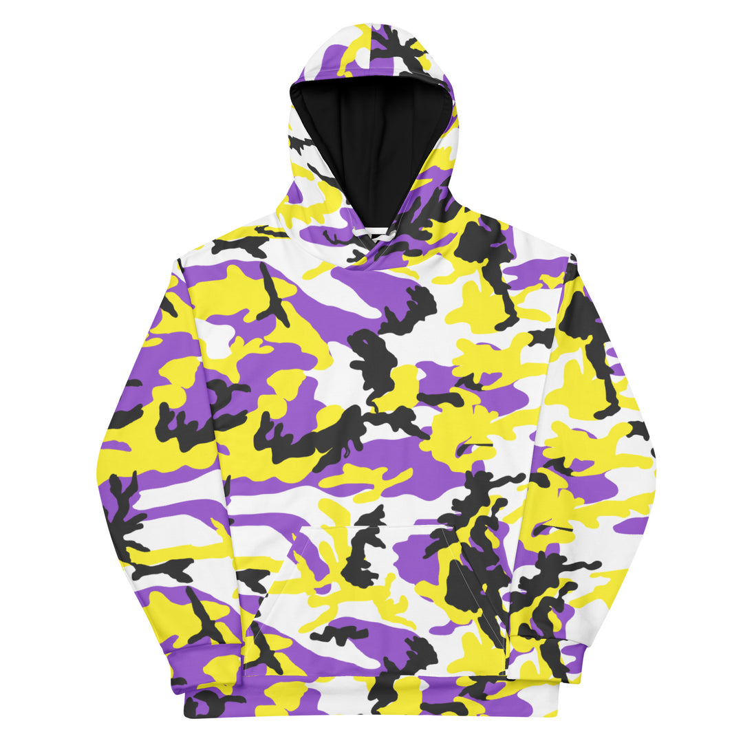 Non-Binary Camo Hoodie Hoodies AOP The Rainbow Stores