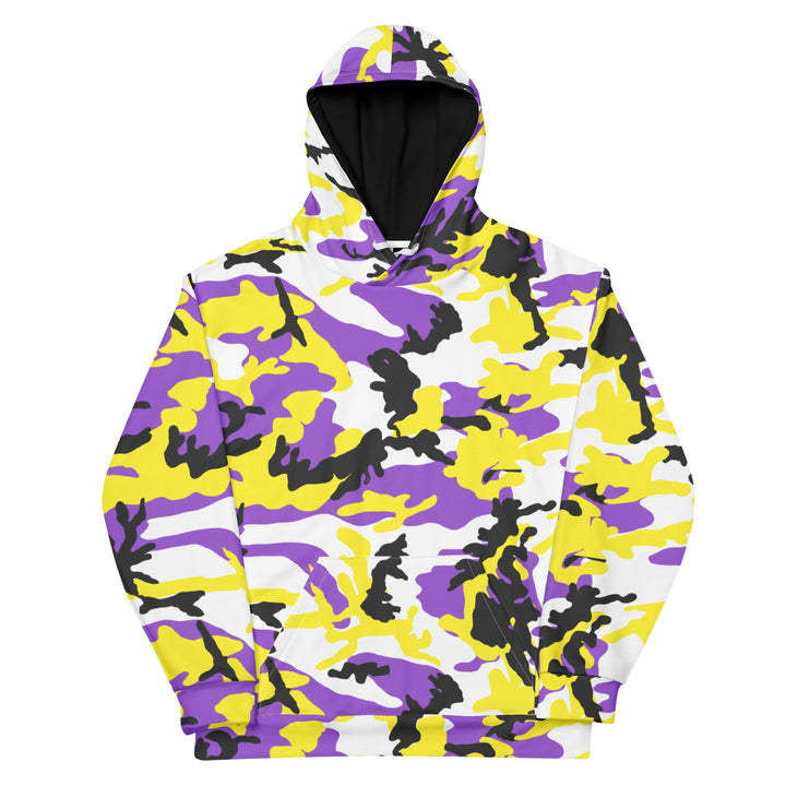 Non-Binary Camo Hoodie Hoodies AOP The Rainbow Stores