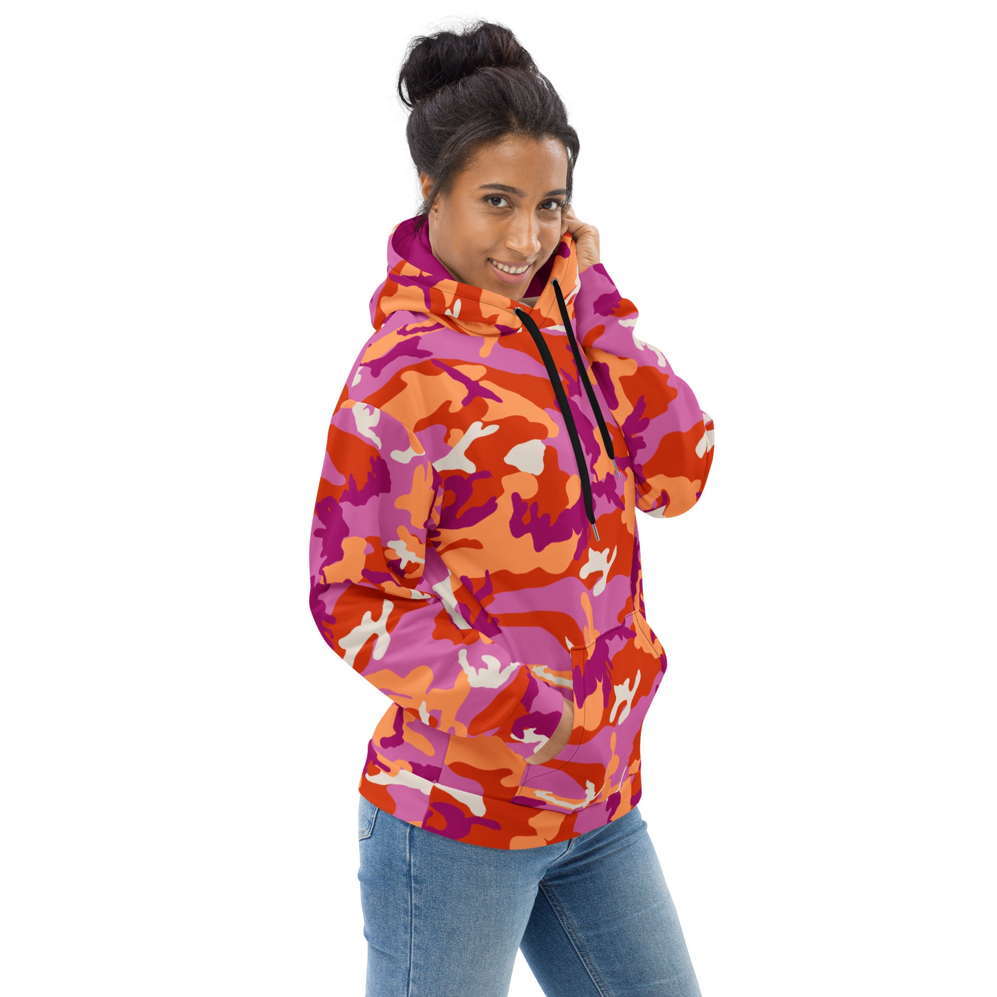 Lesbian Pride Flag Camo Pattern Hoodie – The Rainbow Stores