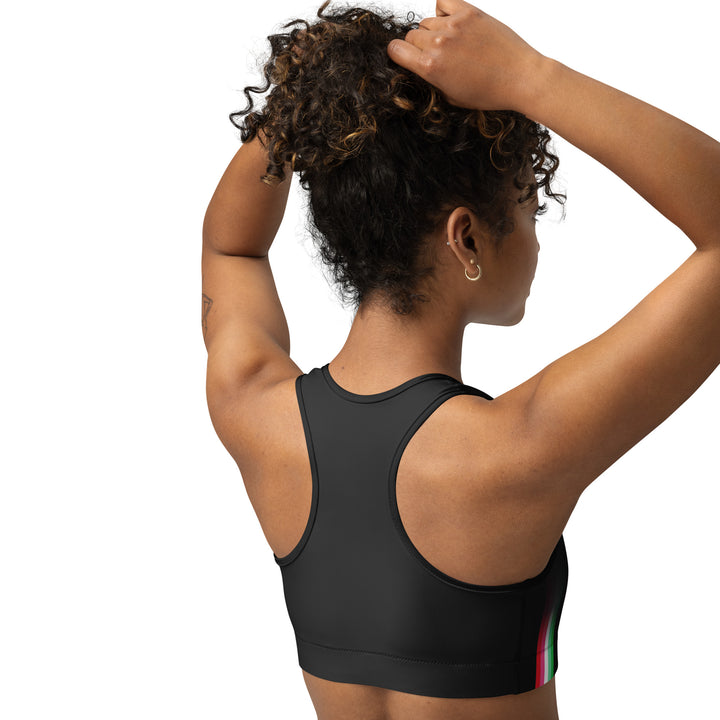 Abrosexual Pride Flag Side Fade Sports Bra Sports Bras The Rainbow Stores