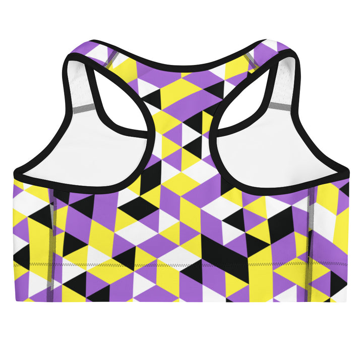 Non Binary Pride Triangles Sports Bra Sports Bras The Rainbow Stores