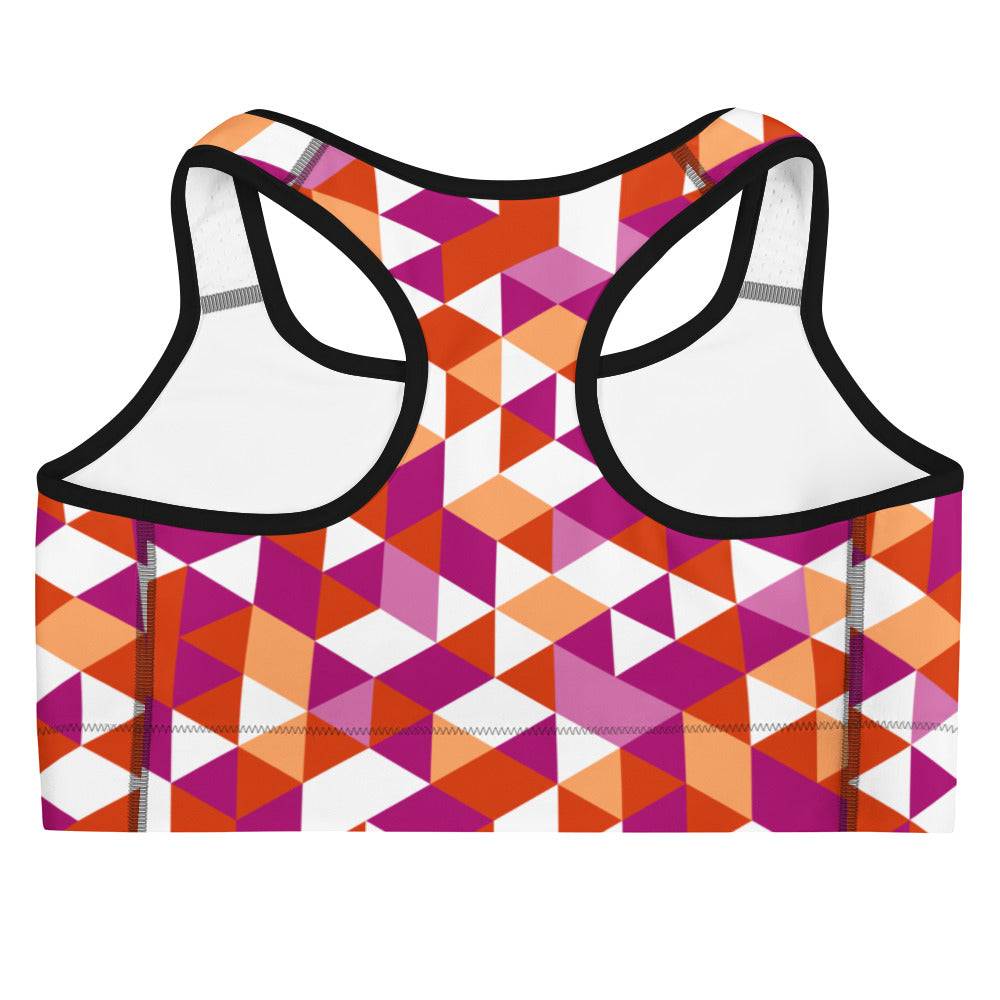 Lesbian Pride Triangles Sports Bra Sports Bras The Rainbow Stores