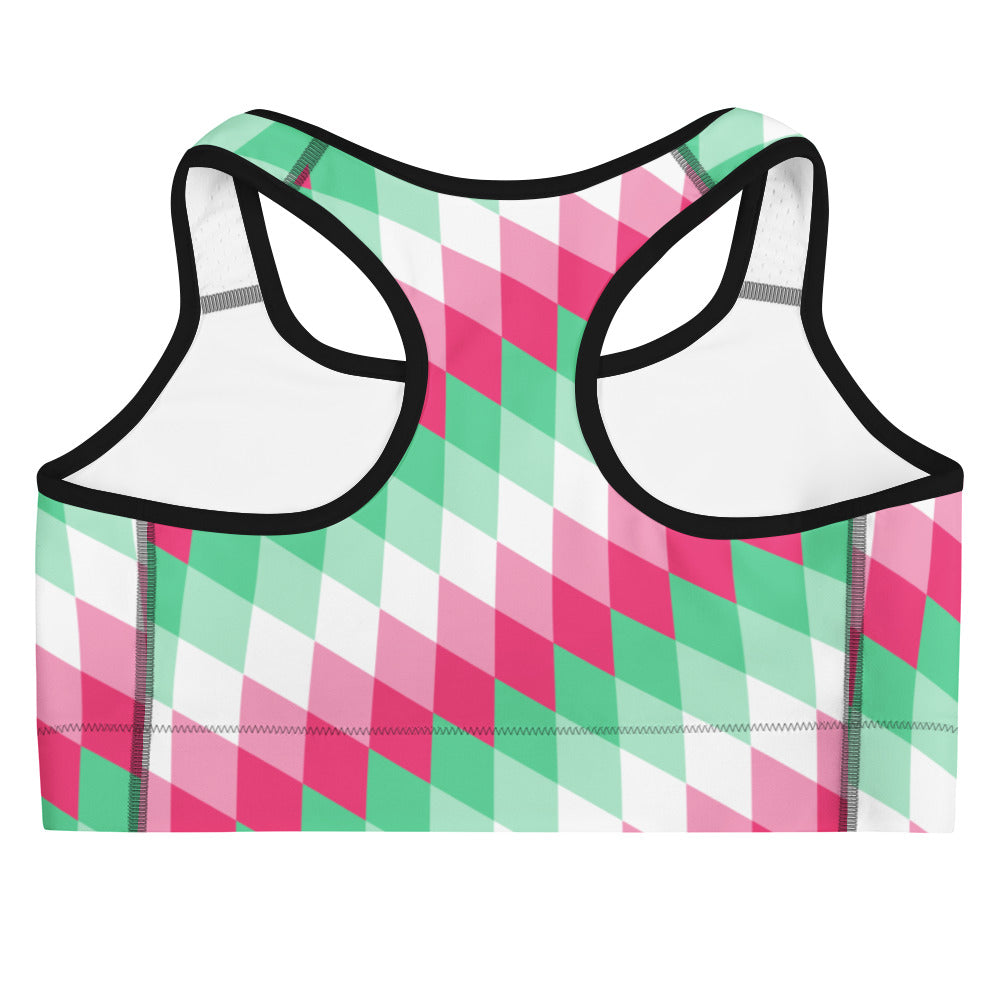 Abrosexual Pride FlagDiamonds Sports Bra Sports Bras The Rainbow Stores