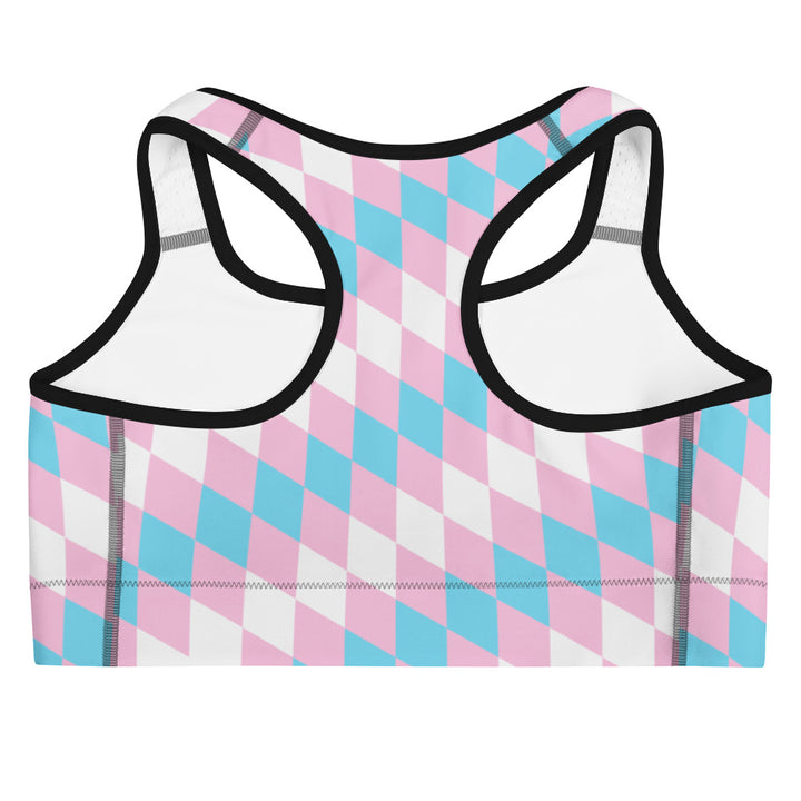 Trans Pride Flag Diamonds Sports Bra Sports Bras The Rainbow Stores