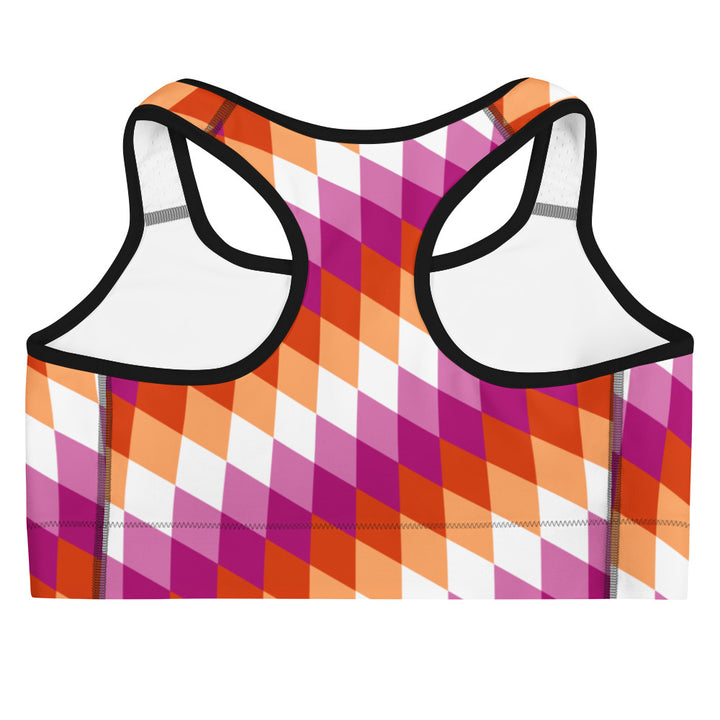 Lesbian Pride Flag Diamonds Sports Bra Sports Bras The Rainbow Stores