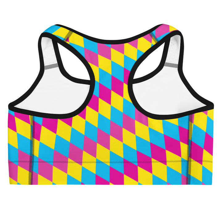 Pansexual Pride Flag Diamonds Sports Bra Sports Bras The Rainbow Stores