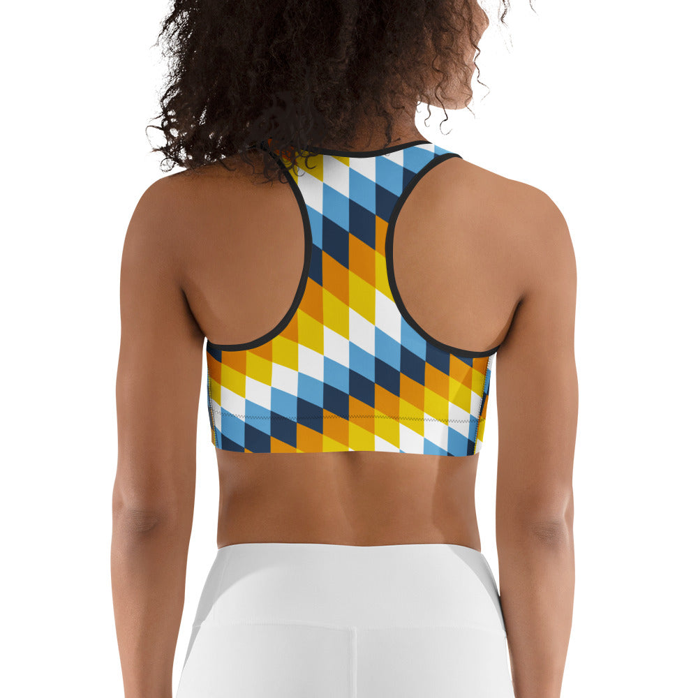 Aroace Pride Flag Diamonds Sports Bra Sports Bras The Rainbow Stores