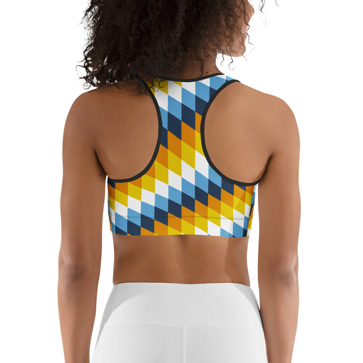 Aroace Pride Flag Diamonds Sports Bra Sports Bras The Rainbow Stores