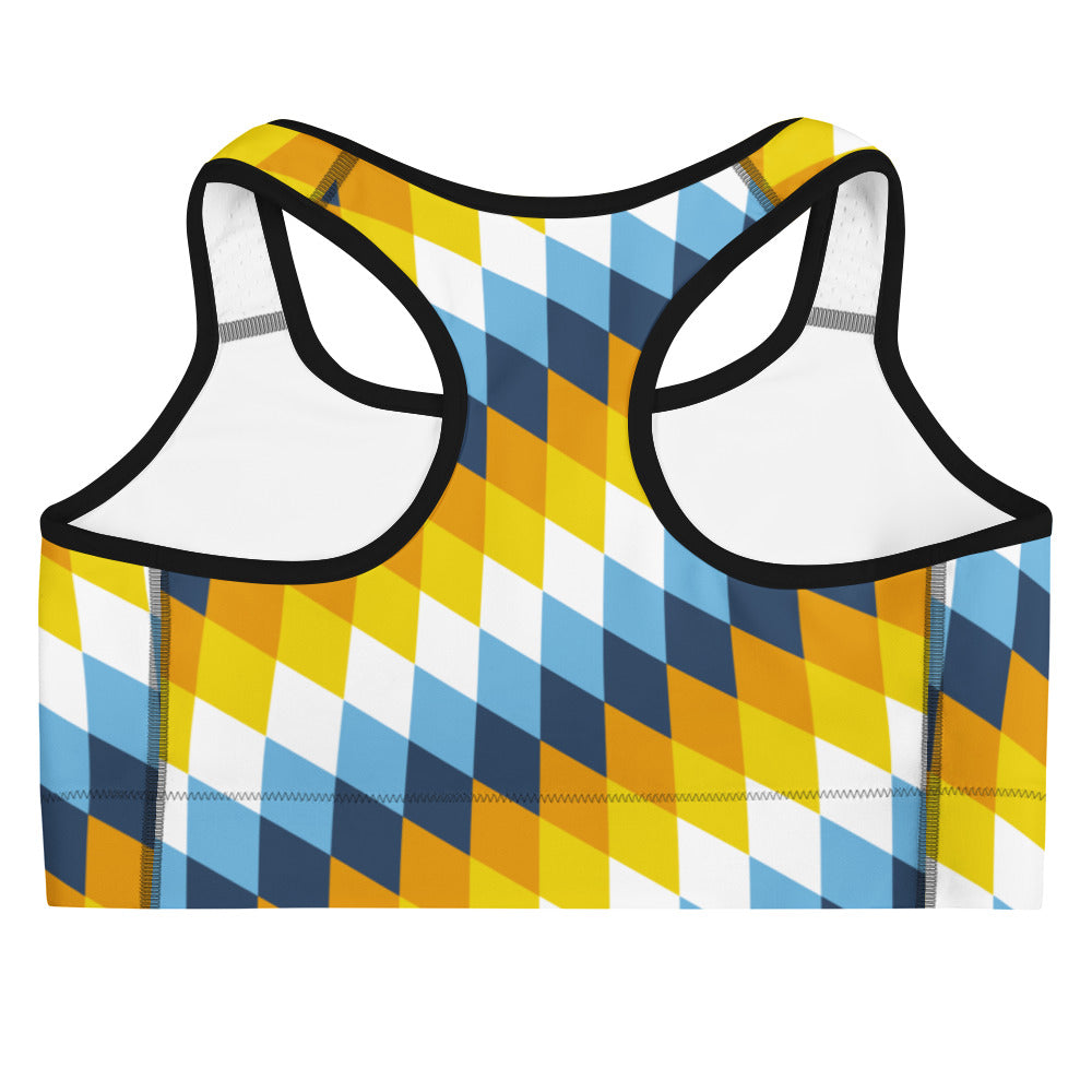 Aroace Pride Flag Diamonds Sports Bra Sports Bras The Rainbow Stores