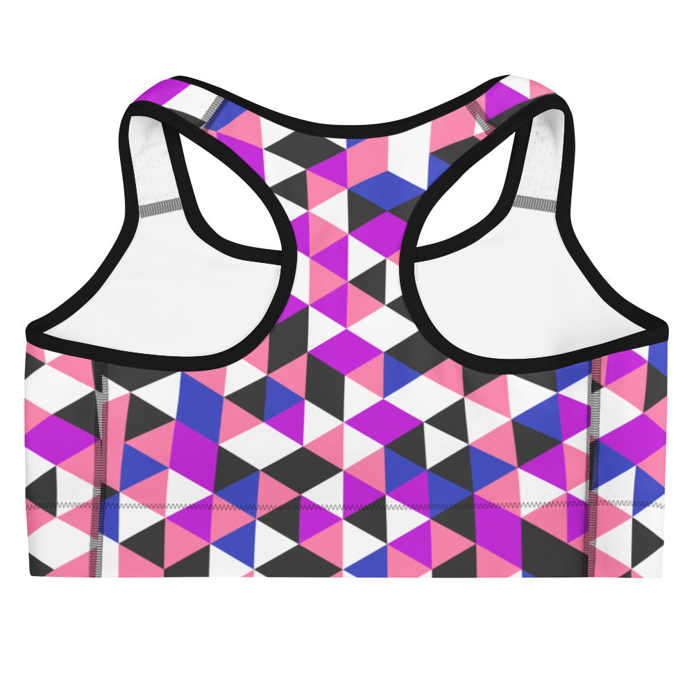 Gender Fluid Pride Triangles Sports Bra Sports Bras The Rainbow Stores