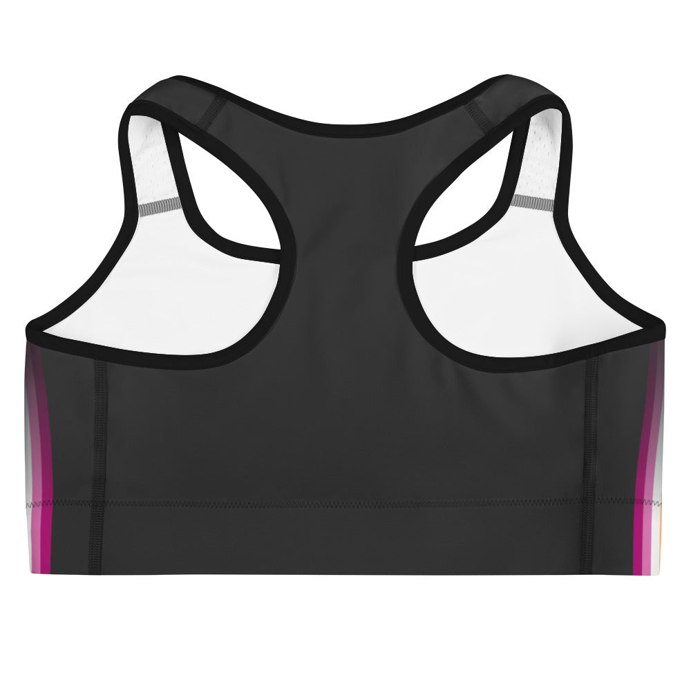 Lesbian Pride Flag Side Fade Sports Bra Sports Bras The Rainbow Stores